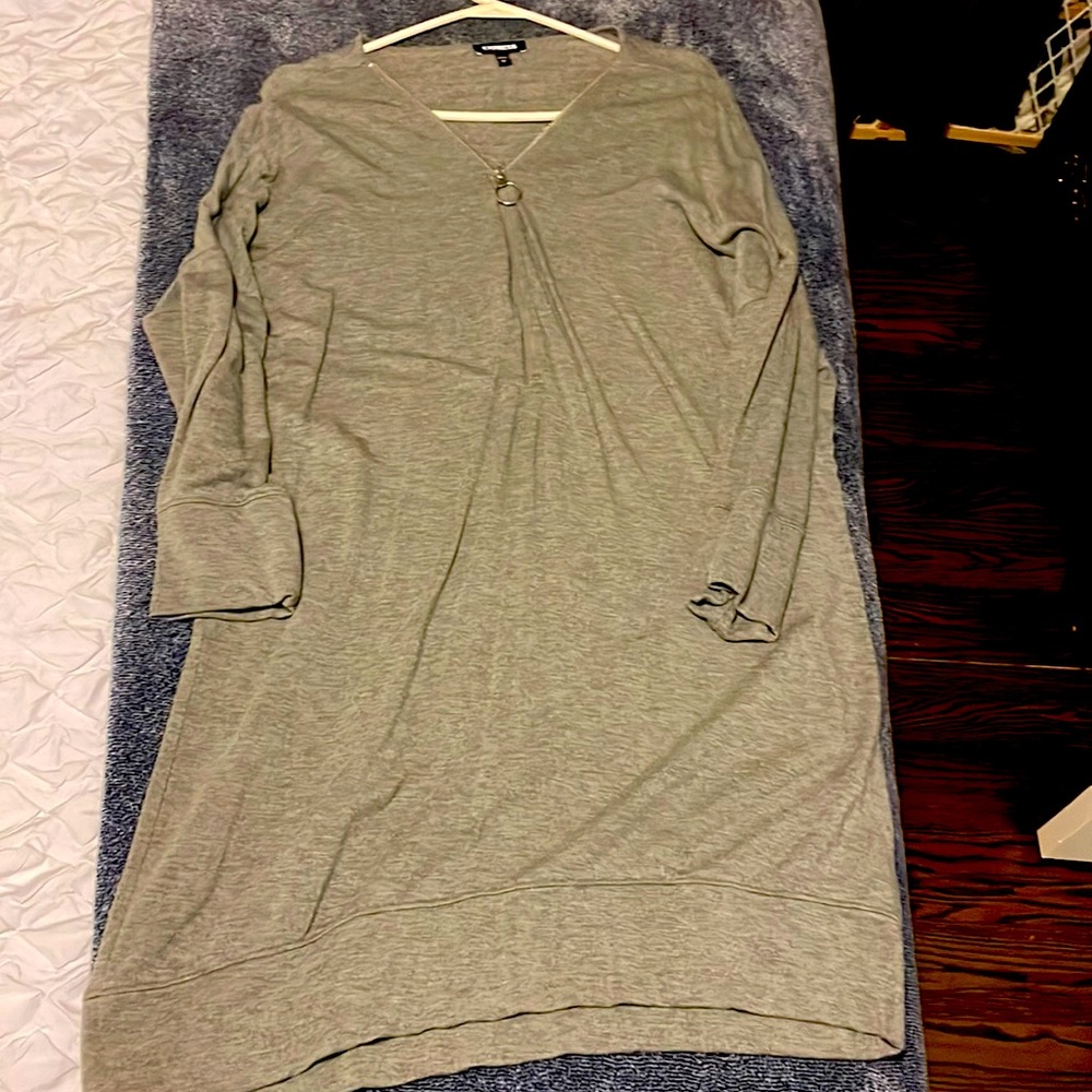 Grey sweatshirt dress